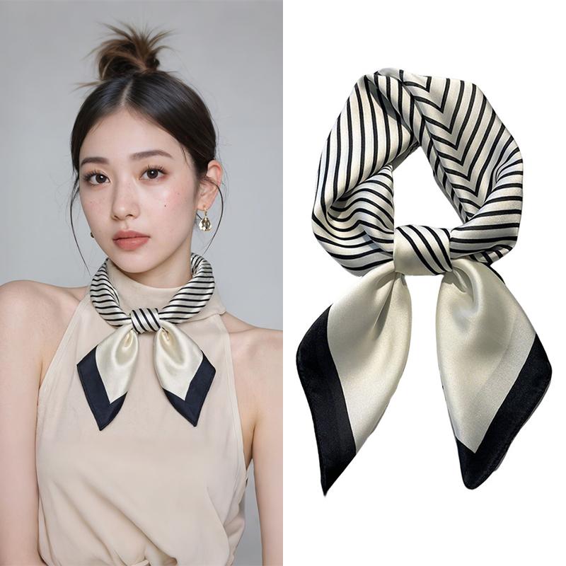 

Жемчужные магнитные застежки Шарфы Короткие ключицы Аксессуары для одежды Принтованный Универсальный Винтажный шарф