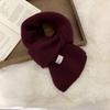 Scarf Winter Warm New Solid Color Trend Solid Color Versatile Couple Soft Waxy Thickened Scarf Knitted Shawl