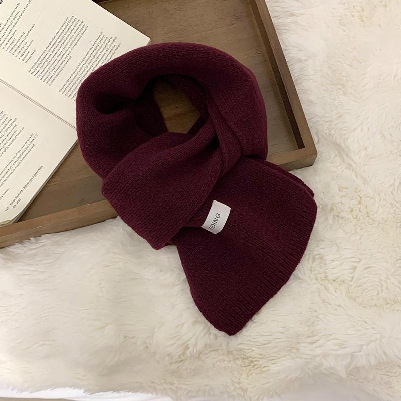 Skjerf vinter varmt nytt ensfarget trend ensfarget allsidig par mykt voksaktig fortykket skjerf strikket sjal