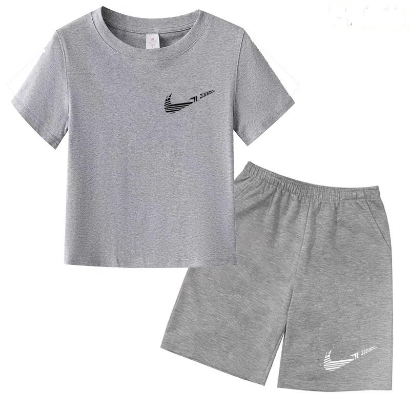 Kinder Sommer Neues Kurzarm-T-Shirt+Shorts 2-teiliges Trainingsanzug Set Junge Mädchen Geburtstagsgeschenk 3-12 Jahre Kleidung Lässig Mode Jogginganzug