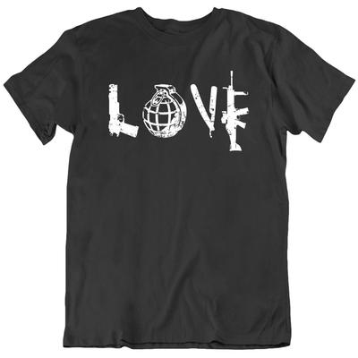 Bullets Guns Bomb Knife Razor Riffle Valentine's Love Funny T Shirt Tee Gift New