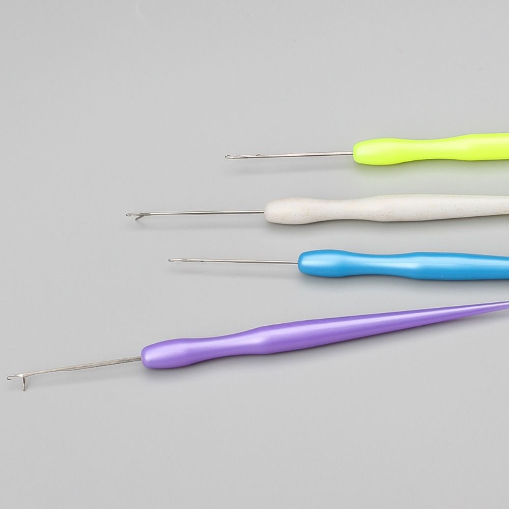 Metal Crochet Hook Plastic Micro Hook Dreadlock Hair Tools Hook Needles  for Making Braiding
