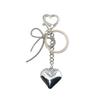 Heart Shape Bow Tie Keychain Pendant Lightweight Bag Charm Suitcase Backpack Wallet Keyring Fashion Accessory