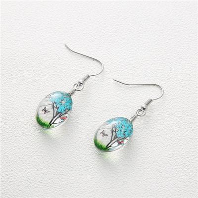 New European and American Fashion Natural Dry Flower Earrings Ladies Fresh Art Earrings
