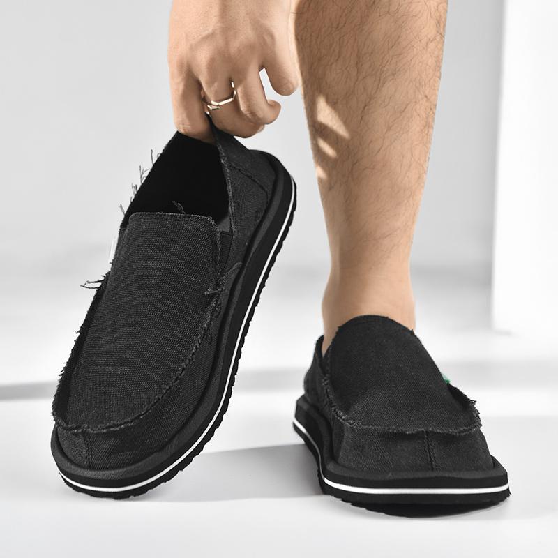 Fashion 2025 Spring Autumn Hot Selling Men's Loafers Massage Sole Commuting Daily Men's Casual Shoes Versatile Canvas Walking Shoes