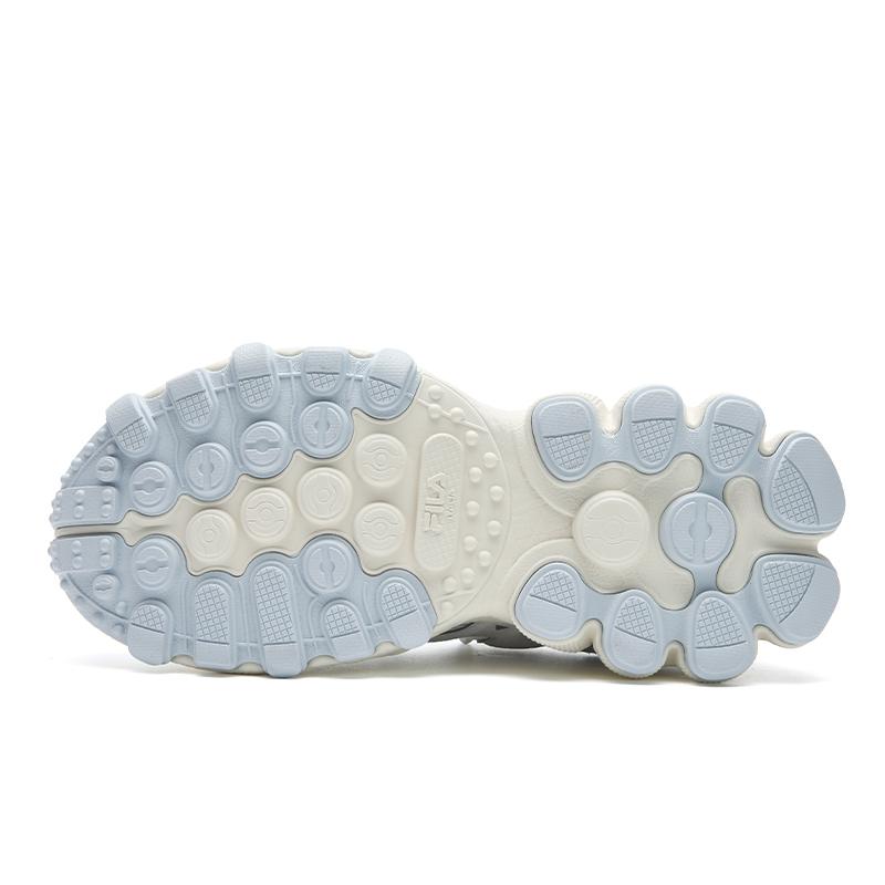 FILA PILA Lightweight, Breathable, And Slip Resistant Low top Chunky Sneakers Women's Milk White/Rain Mist Gray F12W622132FGN