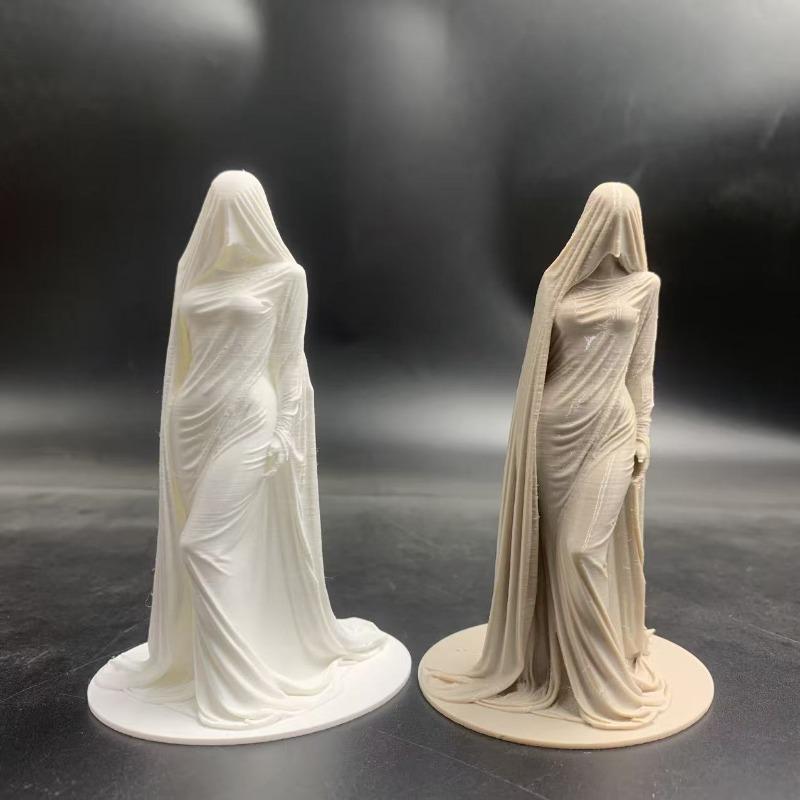 1PC 3D Mystery Masked Lady Statuette Character Sculpture Ornament Tabletop Wine Cabinet Home Decoration