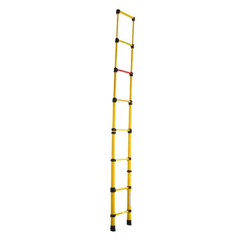 Fiberglass Insulated Telescopic Safety Ladder for High Voltage Electricians - Portable Bamboo Joint Extension Ladder
