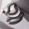 Stainless Steel  Jewelry Thick Heavy Cuban Chain Men Bracelets Wristband For Dad Boyfriend Valentine's Day Gift