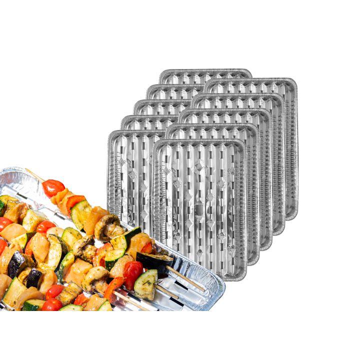 Plaque cuisson barbecue - Nipter - Rectangle - Aluminium - Lot de 50 - 34,1 x 22,9 cm