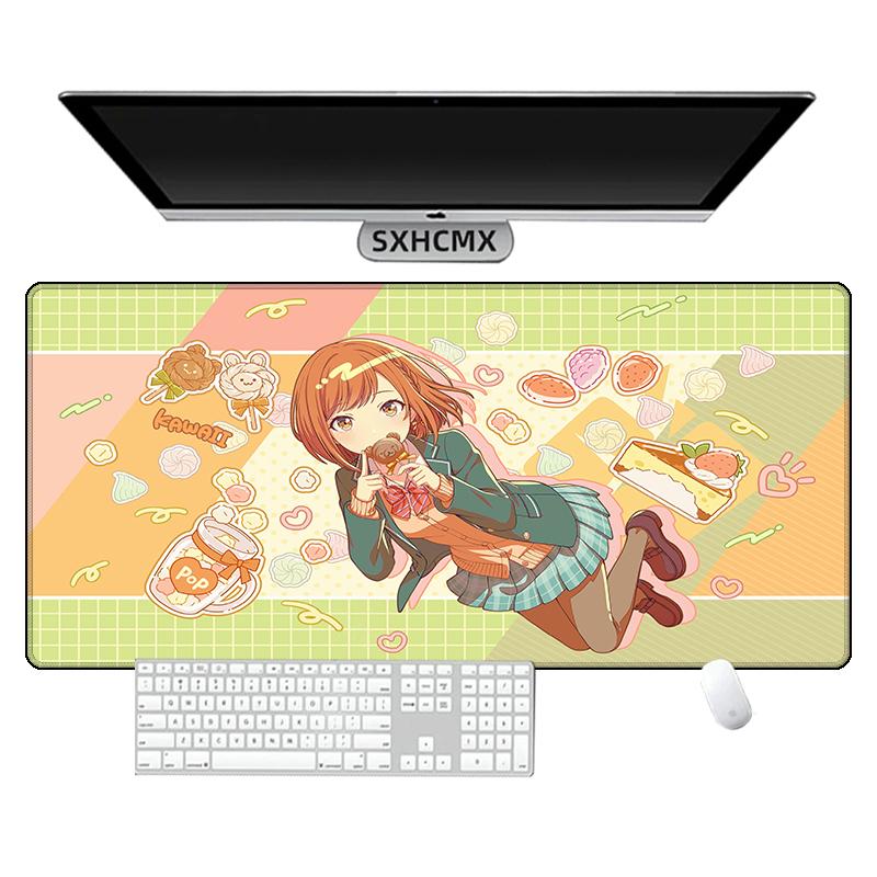 Anime Project Sekai Mouse Pad Office Kawaii PJSK Desk Pad Computer Gaming Accessories Stitch Edge Natural Rubber Keyboard Mat