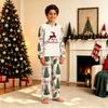 Family Matching Christmas Print Long Sleeve and Long Pants Pajama Set Loungewear for Men Women and Kids