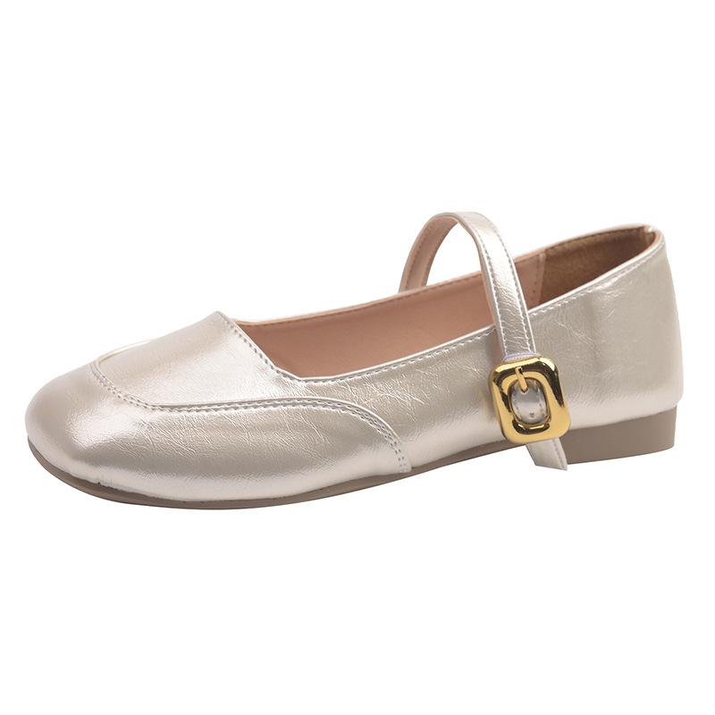 

Square head retro French shallow mouth flat-soled single shoes women s 2025 new summer Xiaoxiangfeng soft-soled Mary Jane shoes 40