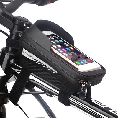 Waterproof Bicycle Phone Mount Bags Front Frame Top Tube Bag with Touchscreen Phone Holder Case