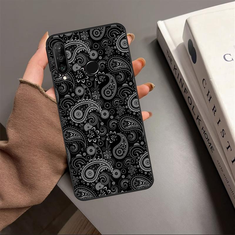 Paisley Bandana Hoesje Voor Huawei P40 P20 P30 Lite P60 Pro Nova 12i 12s 11i 10 9 SE 5T Y91 Y90 Y60 Y70 Y72 Y61