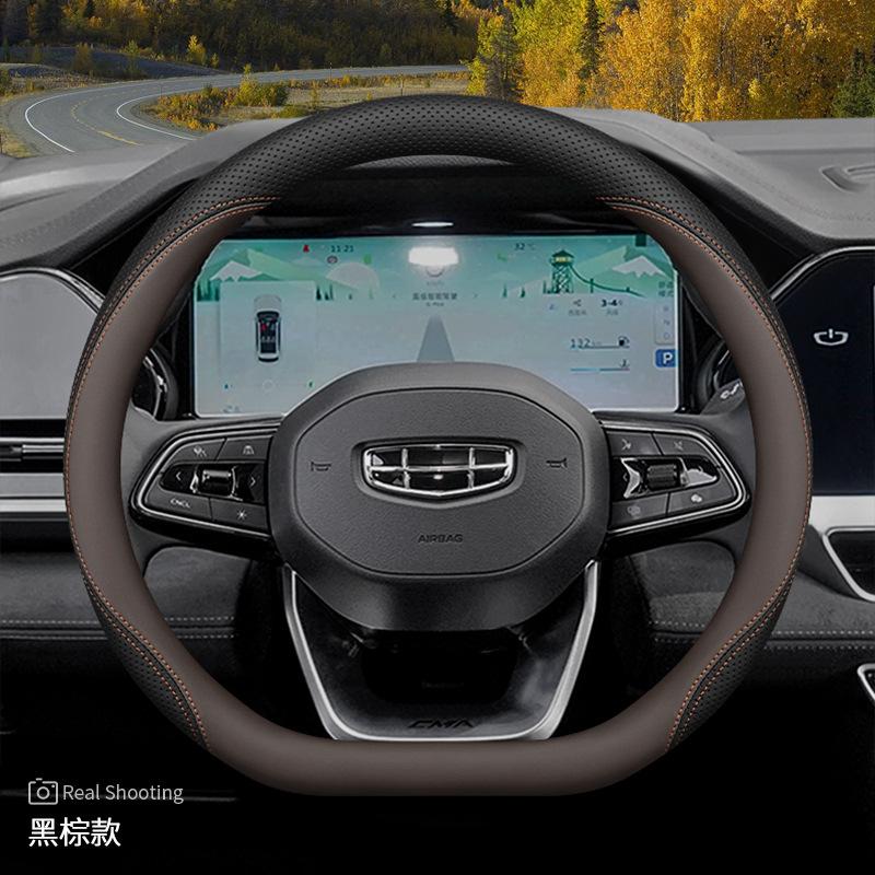 2026 For GEELY Luxury Steering Wheel Cover Nappa Leather Fit Preface Starray EX5 A7 Starshine 6 Starshine 8 M9 Car Accessories