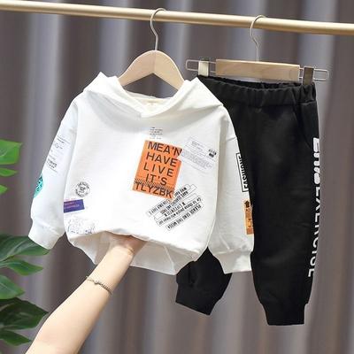 Spring and Autumn 1-5 Year Old Baby Long-sleeved Hoodie Trousers Two-piece Children's Suit