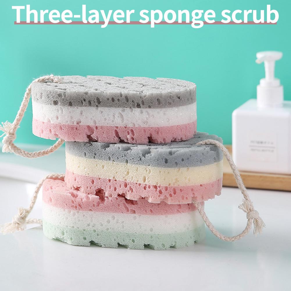 1/3pcs Sponge Bath Ball Shower Rub Whole Body Exfoliation Massage Brush Scrubber Body Brush Sponge Brush Bathroom Accessories