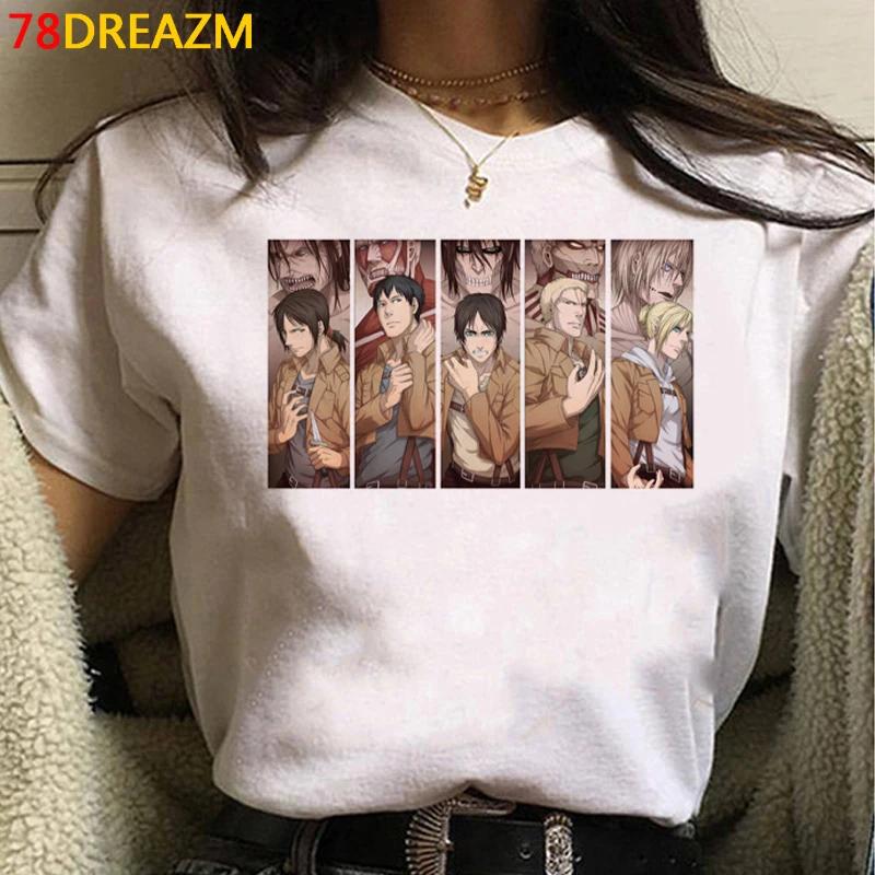 2021 Horké japonské anime tričko Unisex Útok titánů Poslední série tričko Kawaii Kreslené Útok titánů Grafická trička Unisex Unisex