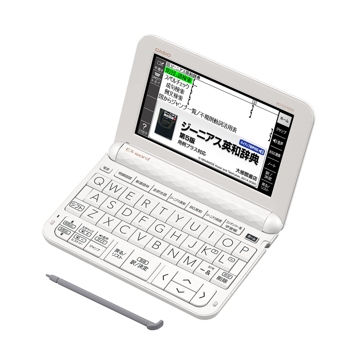 

Casio Electronic Dictionary Entry Model Exword 10 Contents White XD-EZ4000 білий