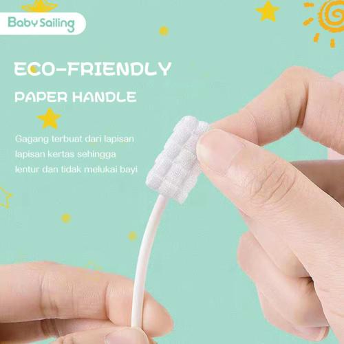 Evnbhgyu 30-Piece Newborn Tongue Cleaner, Upgraded Disposable Oral Cleaner with Paper Handle, Soft Gauze Toothbrush for Newborns, Suitable for Babies