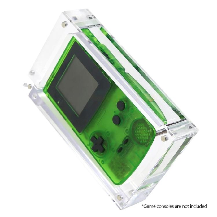 Transparent Acrylic Storage Box with Magnetic Cover for GBC Gamepad Display Case