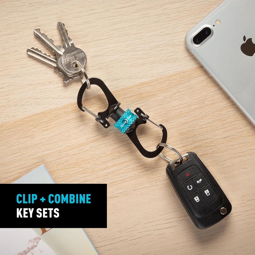 Nite Ize 360° Magnetic Slide Lock Carabiner Blue MSBL-03-R7 Durable Outdoor Accessory