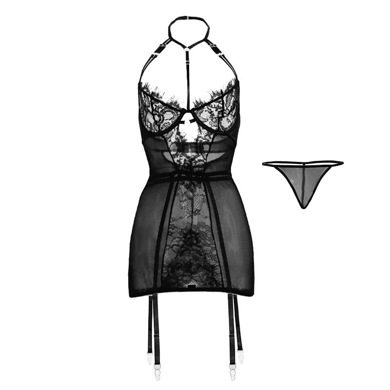 

Amazon Lace Uniform Skirt Oversize Women s Clothing Black vest 3X(Suggested 80.00 kg-100.00 kg)