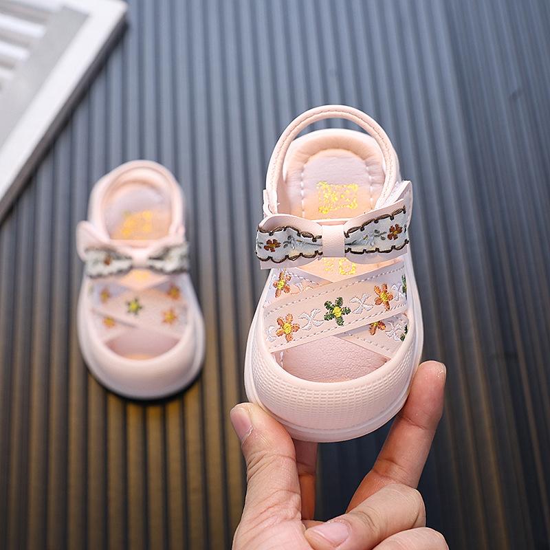 Fashion Girls Shoes Summer New Kids Sandals Soft Soled Comfor Baby Walking Shoes Anti Slip Child Beach Shoe Simple Girl Sandals