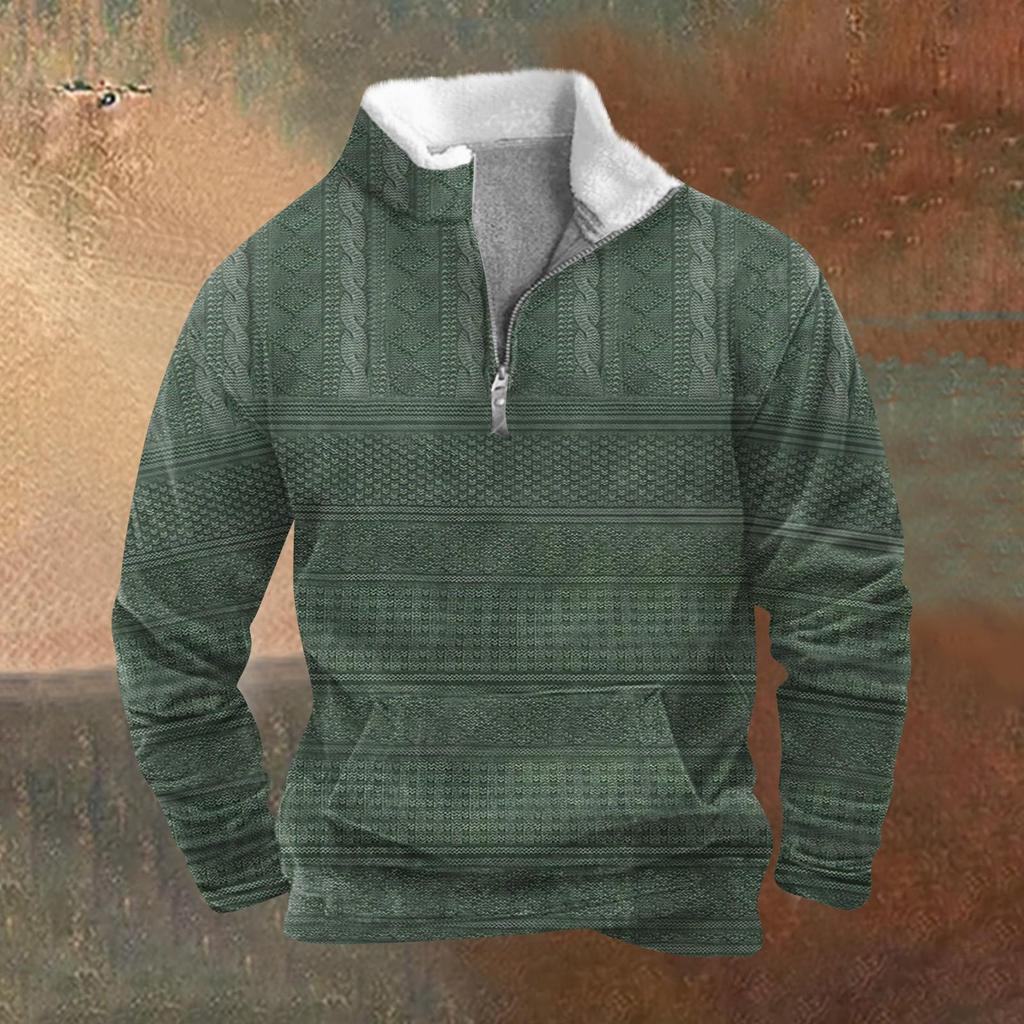 Frühlings- und Herren-Sweatshirt mit Stehkragen ist ein lässiges Outdoor-Pullover-Oberteil