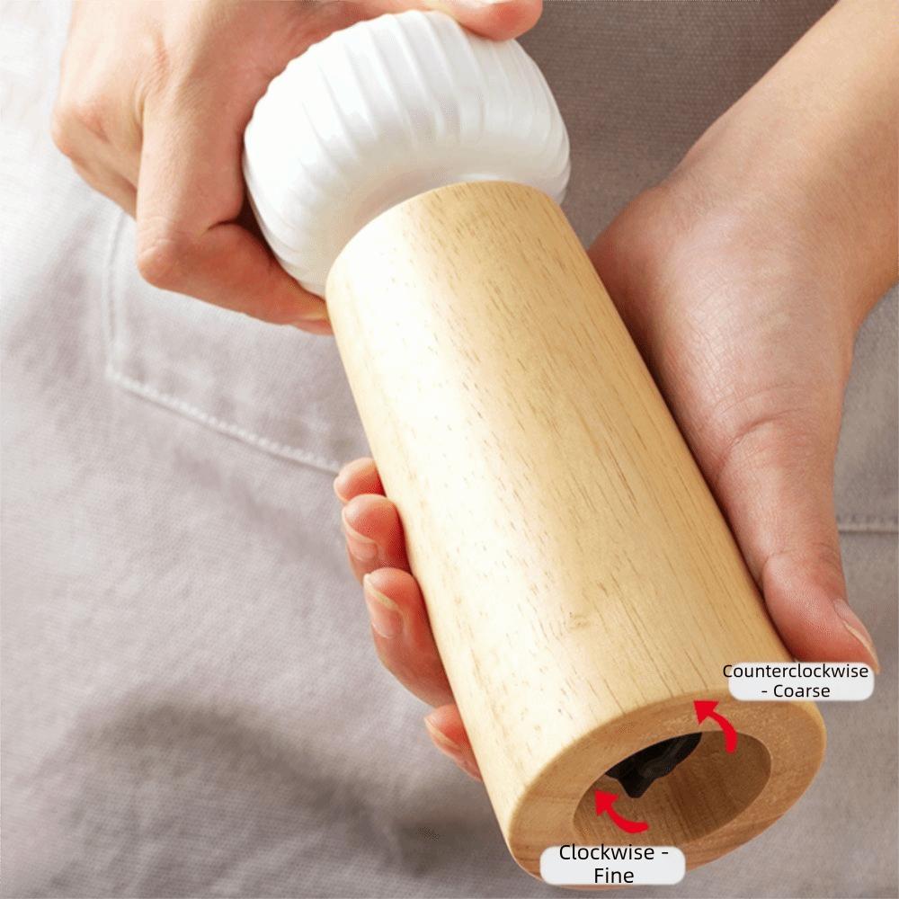 Oak Pepper Salt Grinder Nordic Style Spice Grinder Practical Pepper Mill  Restaurant