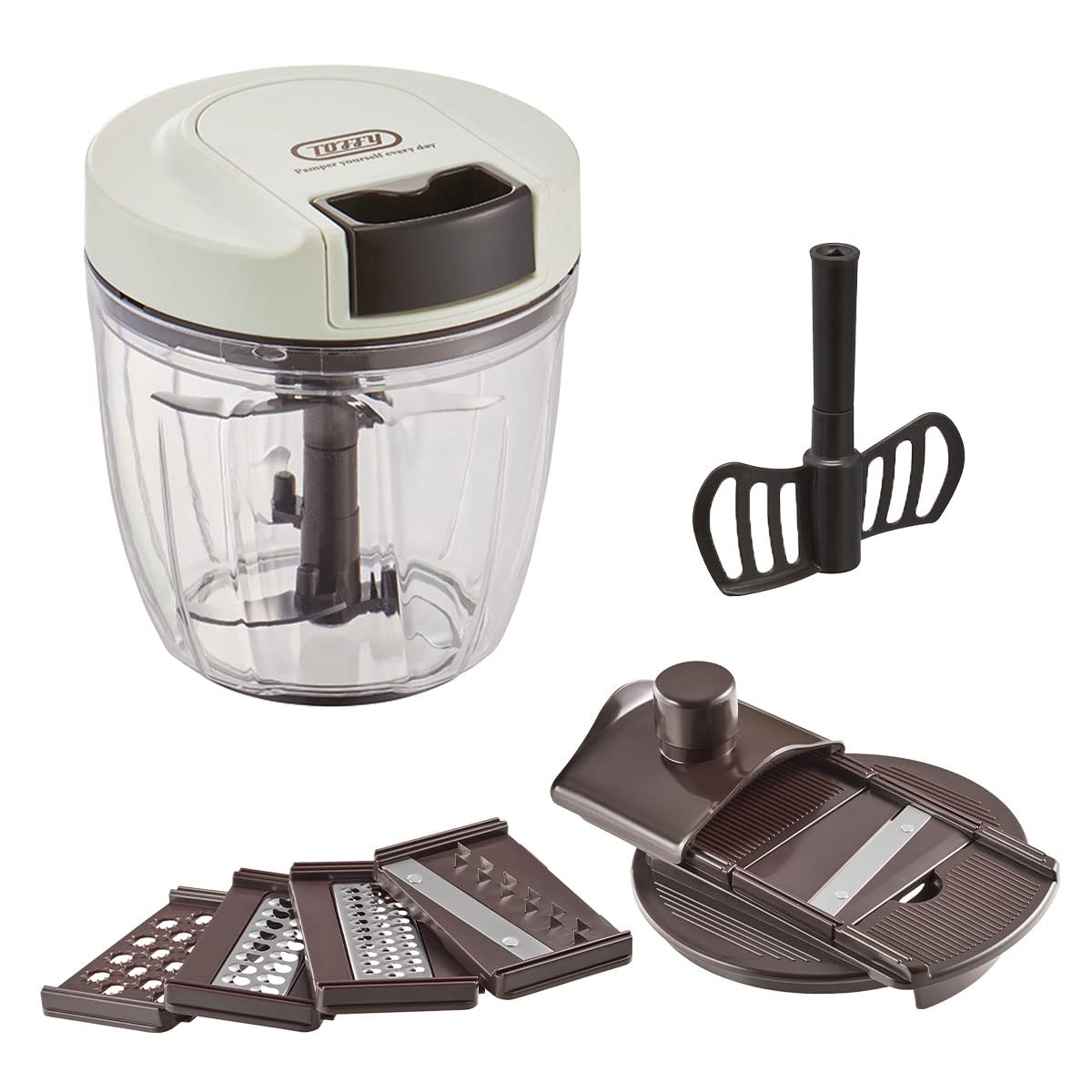 

Bon Furniture power Manual food food ash white [No required] processor, mincer, chopper, cutter, slicer,