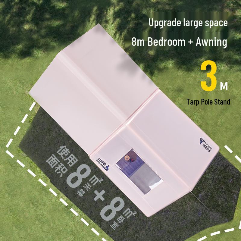 Portable Outdoor Quick-Deploy Multi-Person Inflatable Tent with Sunshade