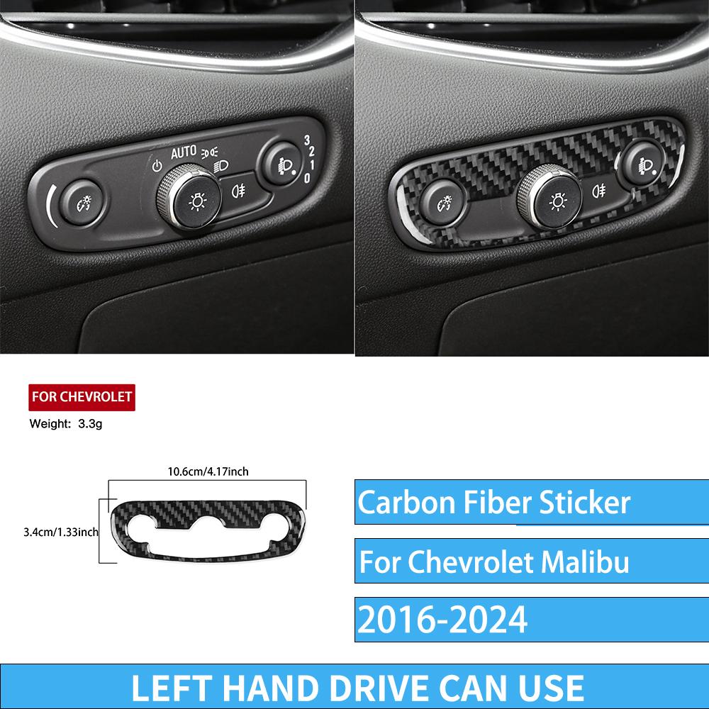 Carbon Fiber Car Accessories Gear Shift Dashboard Air Vent Interior Cover Trim Modified Sticker For Chevrolet Malibu 2016-2024