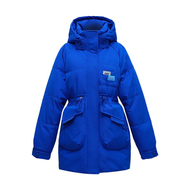 Cotton-padded Women's Long Waist Padded Bread Clothes Loose Hooded Padded Cotton-padded Jacket In Autumn and Winter.