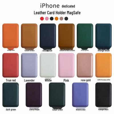 Magnetic PU Leather Card Holder for iPhone 14/15 with MagSafe Compatibility