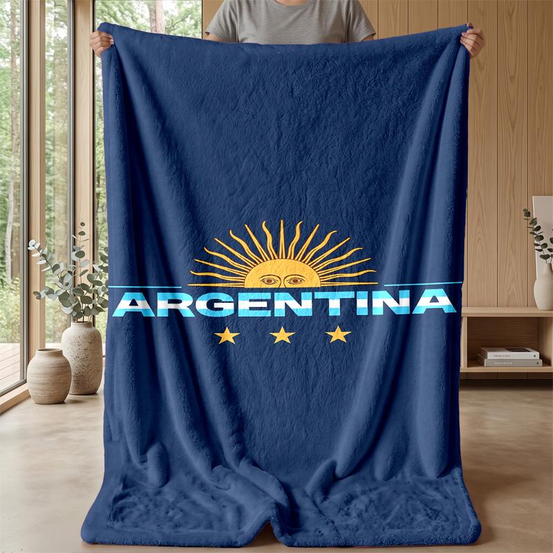 Argentina national football team Theme blanket Soft Flannel Blanket Plush Throw Blanket Cozy Sofa Bed Blanket for Home Decor