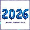 32inch 2026 Foil Balloons Color New Year Party Decorations Anniversary Supplies 12 Inch Glitter Latex Balloons Photo Booth Props
