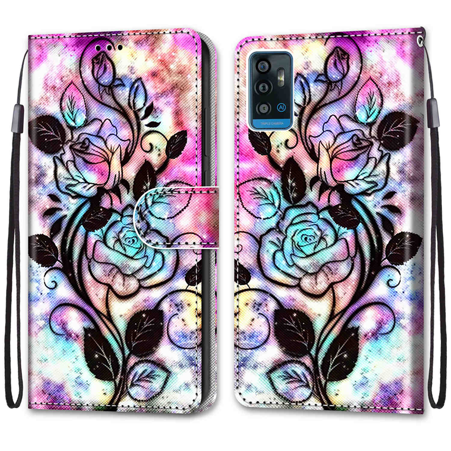 

Розкішний розписний шкіряний чохол Wallet Book Style Protective Cover для ZTE Blade A71 A51 A31 A51Lite/ZTE Blade 20 Smart/ZTE Blade A5 (2020)/Лезо A3(2020) ZTE Blade A51