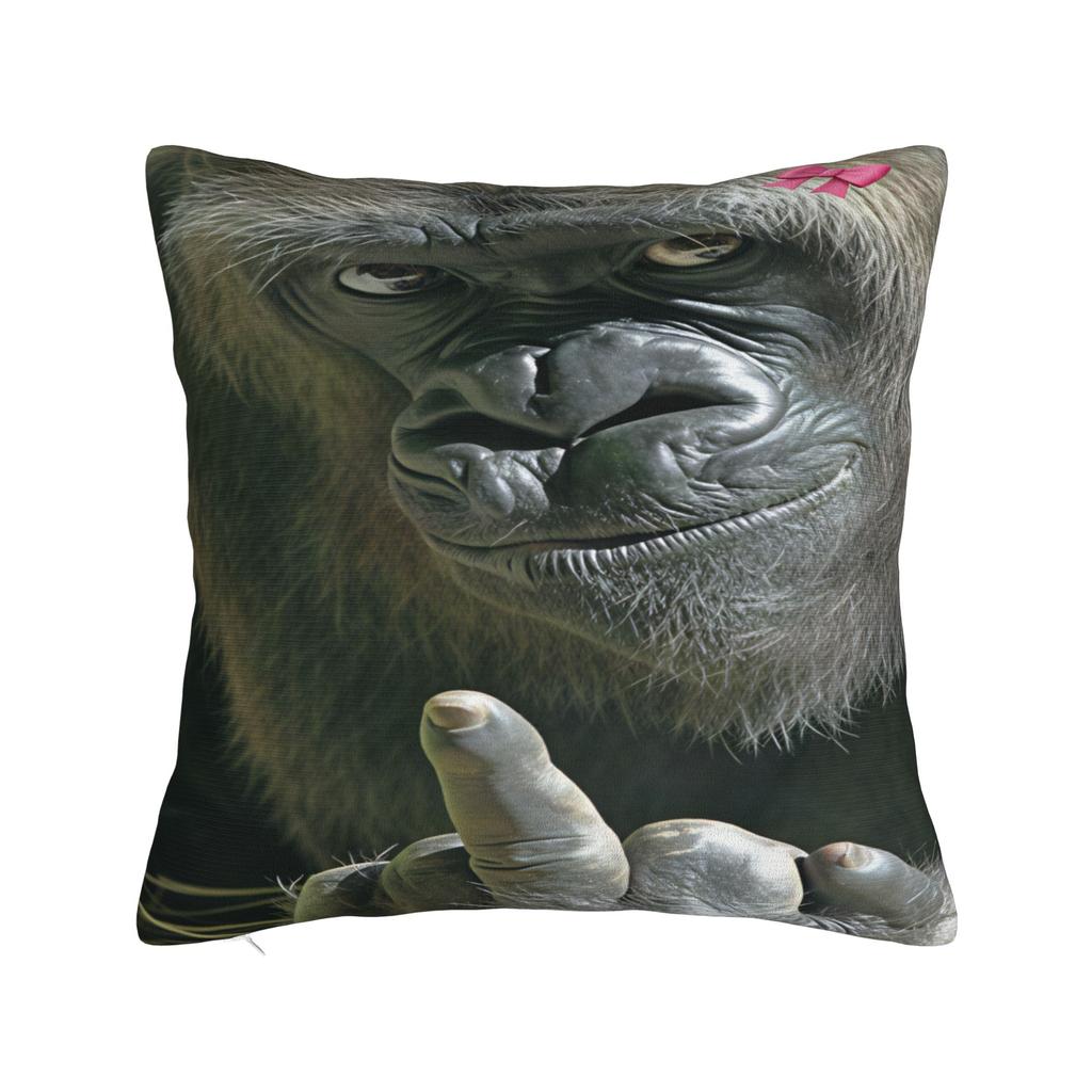 Gorilla Middle Finger Pillow Cover Kawaii Pillow Case For Chair Sofa Home Decor Design Pillowcases Birthday Present