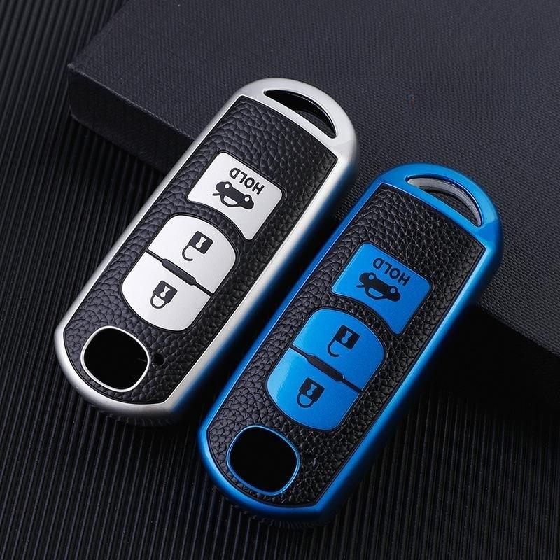 Funda de cuero TPU para llave inteligente de coche, funda protectora para Mazda 2 3 5 6 Axela Atenza Demio CX-3 CX-4 CX-5 CX-7 CX-9 MX5 CX8