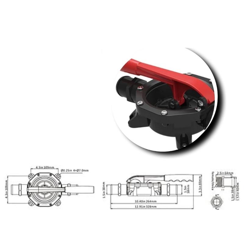 Marine Hand Pump For Emergency Bilge Water Transfer Manual Operation Self Priming Hand Pump Manual Bilge Pumps