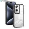 KEYSION Transparent Phone Case for OPPO Reno11 F 5G Soft TPU+PC Anti-slip HD Clear Shockproof Phone Back Cover for OPPO A79 5G