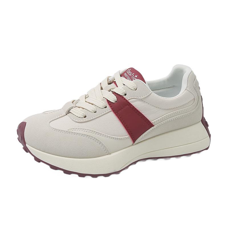 

инс новые папины кроссовки женские весенние студенческие для бега спортивные на толстой подошве увеличивающие рост повседневные уличные JCA 40 бежевый