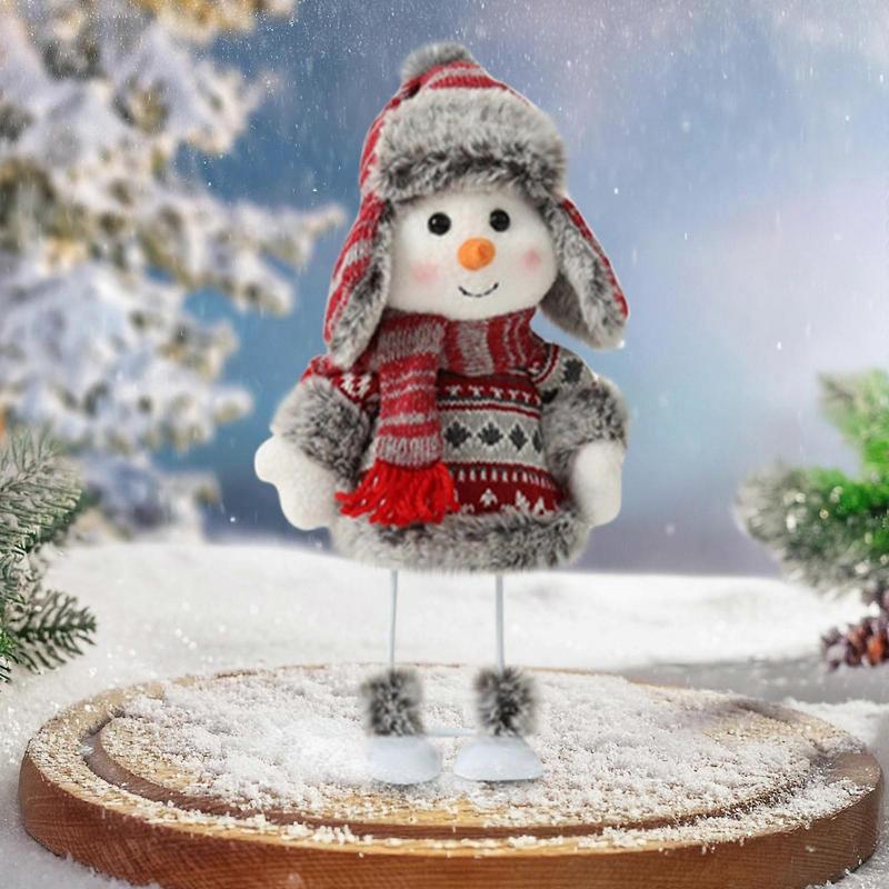 Spring Snowman Doll Snowman Doll Santa Hat Snowman Doll