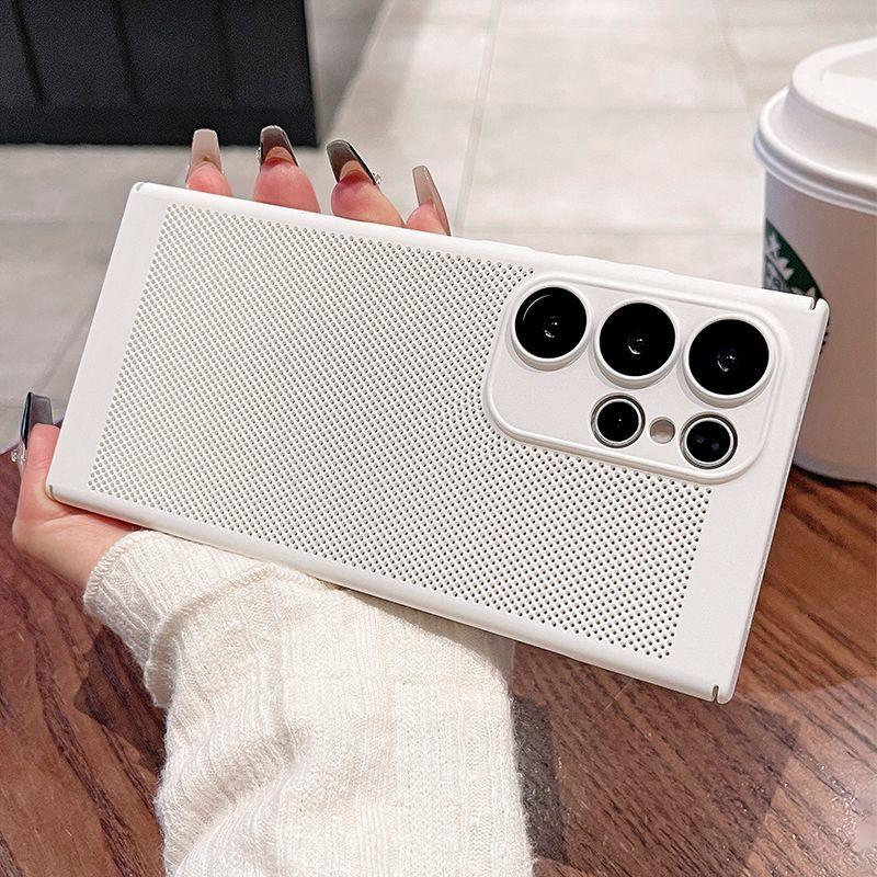 For Samsung S26 Ultra Case Heat Dissipation Hard Phone Cases for Galaxy S26 Plus S26Edge Cooling Honeycomb Mesh PC Cover Shell
