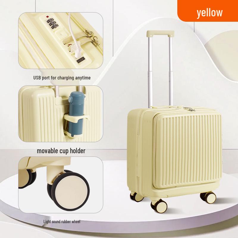 

Большой 18-дюймовый чемодан-тележка для ручной клади с боковым открыванием - Унисекс, легкий, с защитой паролем 18 inch - Lifetime Warranty + Damage Replacement