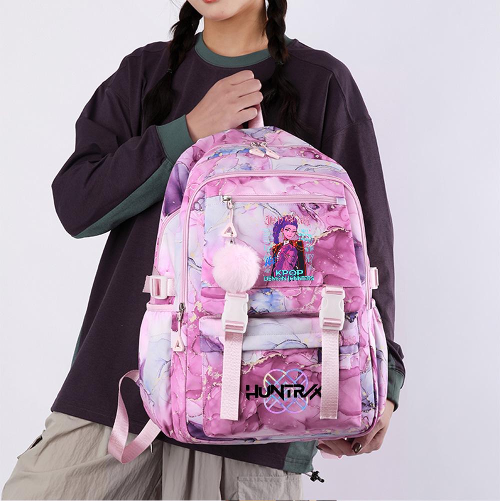 Cartoon Anime K-Pop Demon Hunters Printed Backpack Schoolbag for Teenager Student Girl Boy Bookbag Large Capacity Waterproof Travel Bag Gift