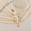 Niche Fresh Plant Series Necklace Diy Lemon Strawberry Bow Pendant Necklace Collarbone Chain