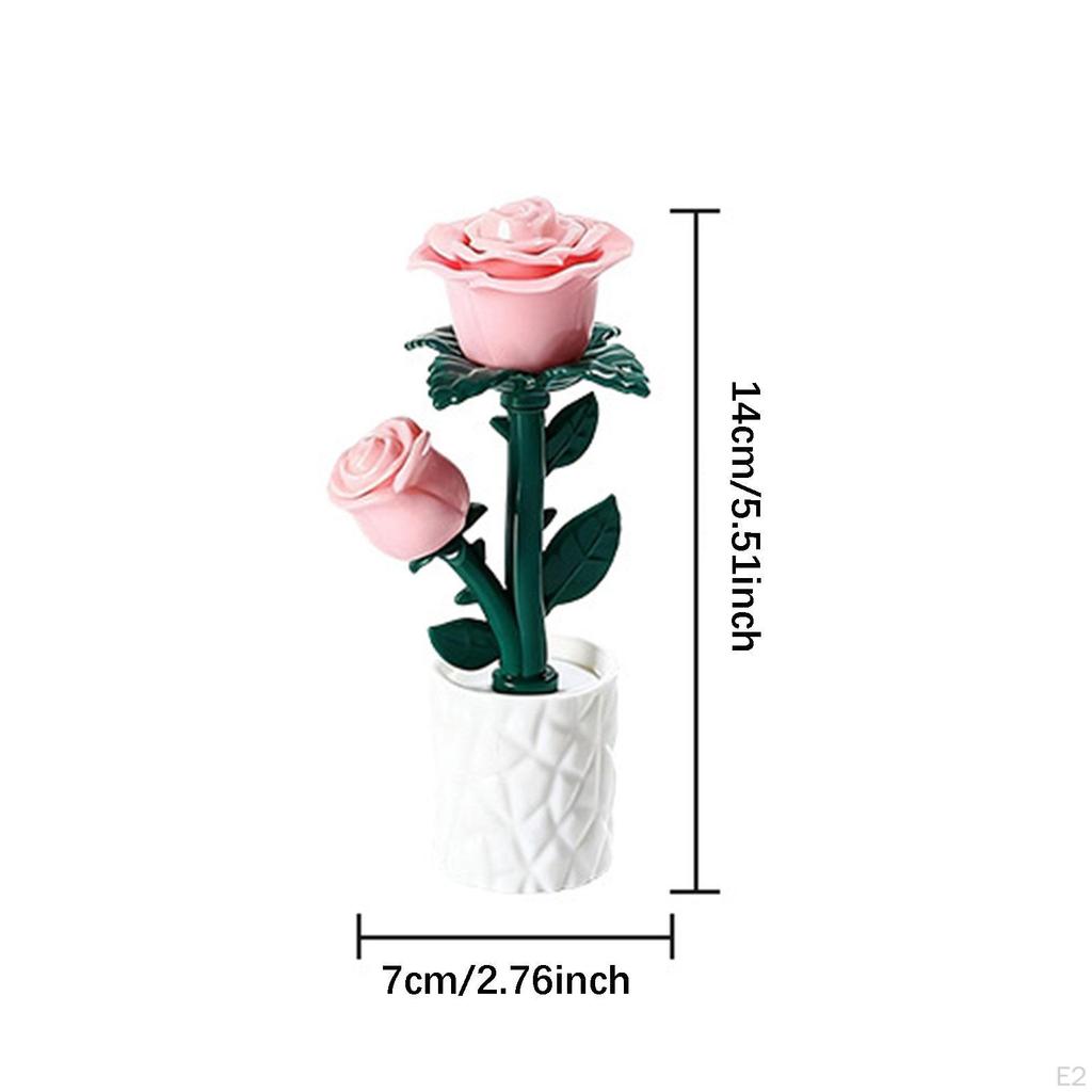 Flower Desk Lamp Ambient Light Building Blocks for Nursery